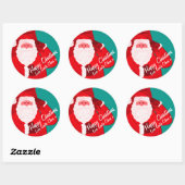 Santa Claus Christmas holidays candy gift tin Ronde Sticker (Vel)
