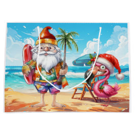 Santa Claus Christmas in July at the beach Groot Cadeauzakje