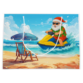 Santa Claus Christmas in July riding jet ski Groot Cadeauzakje