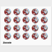 Santa Claus Christmas Kaart Seal Set van 20 Ronde Sticker (Vel)