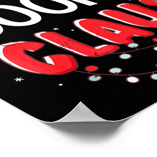 Santa Claus Christmas Matching Costume  Poster (Hoek)