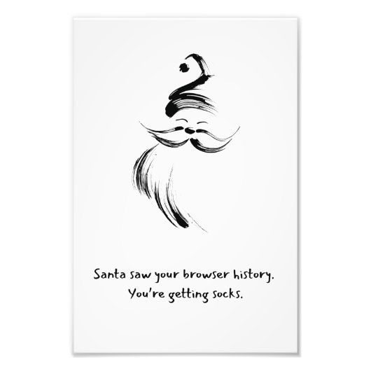 Santa Claus Christmas Quote Foto Afdruk (Voorkant)