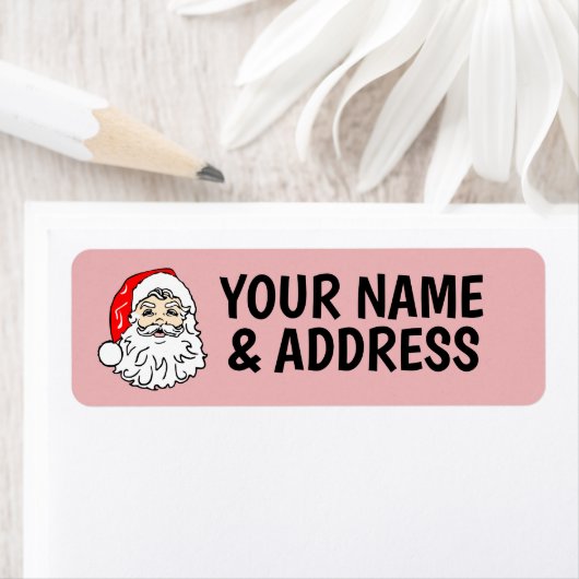 SANTA CLAUS CHRISTMAS RETURN ADRES ETIKETTERS ETIKET (Insitu)