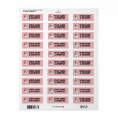 SANTA CLAUS CHRISTMAS RETURN ADRES ETIKETTERS ETIKET (Full Sheet)