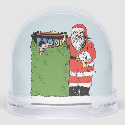 SANTA CLAUS CHRISTMAS SNOW GLOBES SNOW GLOBES SNEEUWBOL (Achterkant)