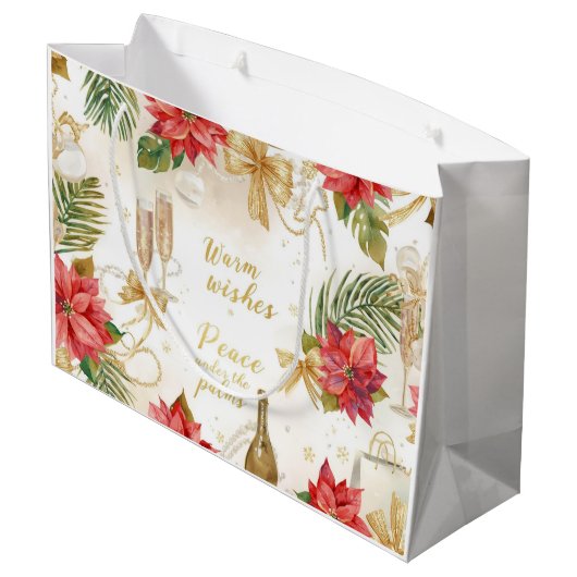 Santa Claus Christmas Spa Bath Tub Large Gift Bag Groot Cadeauzakje (Achterkant Gekanteld)