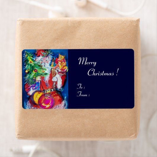 SANTA CLAUS, CHRISTMAS TREE TOYS EN GIFTEN ETIKET (Insitu)