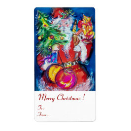 SANTA CLAUS , CHRISTMAS TREE TOYS EN GIFTS Whıte Etiket