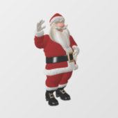 SANTA CLAUS CHRISTMAS WINDOW CLING RAAMSTICKER (Vel)