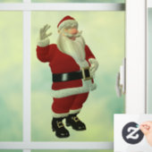 SANTA CLAUS CHRISTMAS WINDOW CLING RAAMSTICKER (Huis)