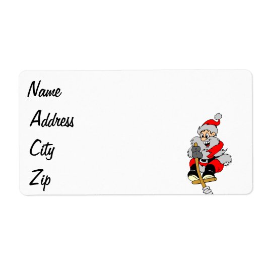 Santa Claus clipart Etiket (Voorkant)