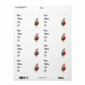 Santa Claus clipart Etiket (Full Sheet)