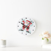 Santa Claus Clock Ronde Klok (Huis)
