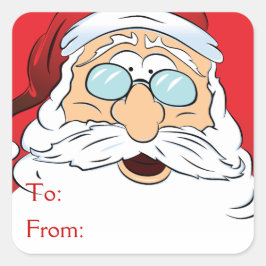 Santa Claus Close-up Vierkante Sticker