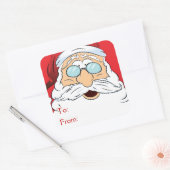 Santa Claus Close-up Vierkante Sticker (Envelop)