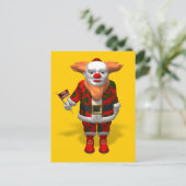 Santa Claus Clown Feestdagenkaart (Staand voorkant)