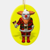Santa Claus Clown Keramisch Ornament (Achterkant)