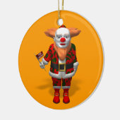 Santa Claus Clown Keramisch Ornament (Links)