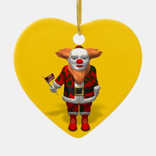 Santa Claus Clown Keramisch Ornament (Voorkant)