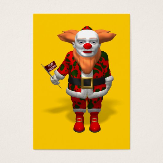 Santa Claus Clown Visitekaartjes (Voorkant)