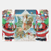 SANTA CLAUS COLLAGE Wrapping Paper Flat SET (Voorkant 2)