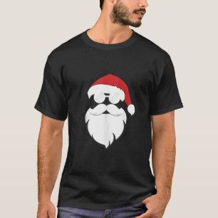 Santa Claus Cool Beard Pet Zonnebril Fun Christmas T-shirt