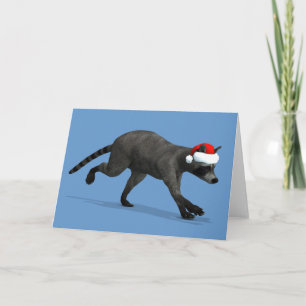 Santa Claus Coon Feestdagen Kaart