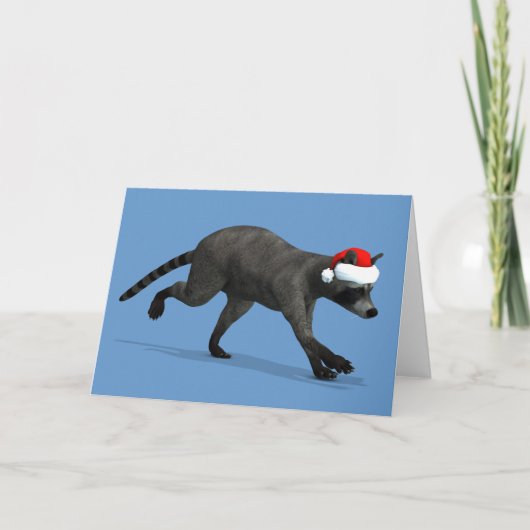Santa Claus Coon Feestdagen Kaart (Voorkant)