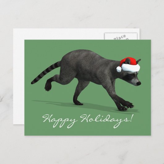 Santa Claus Coon Feestdagenkaart (Voorkant / Achterkant)