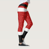 Santa Claus Costume Glitter-kerstLeggings Leggings (Rechts)