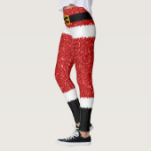 Santa Claus Costume Glitter-kerstLeggings Leggings (Links)