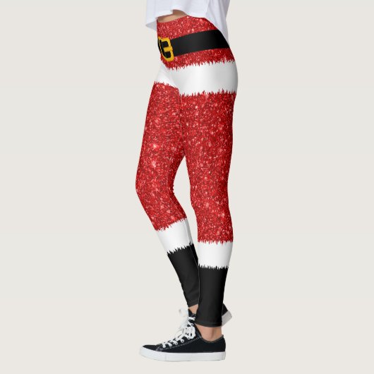 Santa Claus Costume Glitter-kerstLeggings Leggings (Links)
