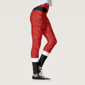 Santa Claus Costume Glitter-kerstLeggings Leggings (Rechts)