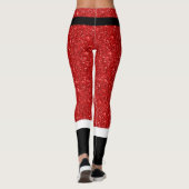 Santa Claus Costume Glitter-kerstLeggings Leggings (Achterkant)