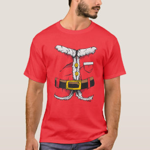 Santa Claus Costume Idea Fun Kerstday Outfit T-shirt