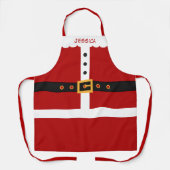 Santa Claus Costume Merry Kerstall-over print Schort (Voorkant)