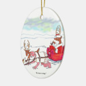 Santa Claus Coup oval ceramic ornament (Links)