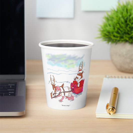 Santa Claus Coup papieren bekers (Insitu)