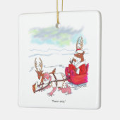 Santa Claus Coup square ceramic ornament (Links)