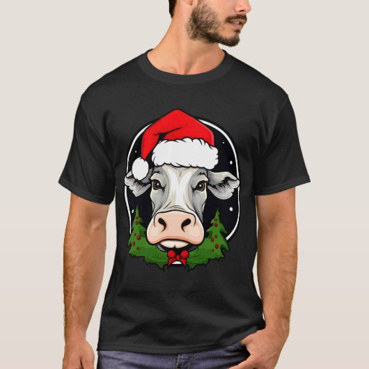 Santa Claus cow T-Shirt (Voorkant)