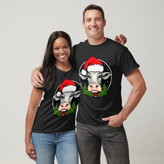 Santa Claus cow T-Shirt (Unisex)