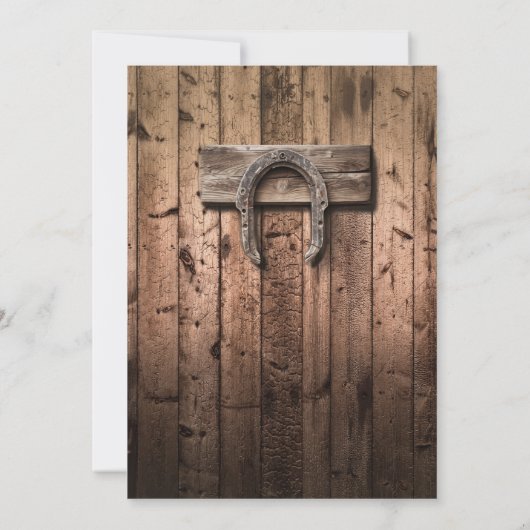 Santa Claus Cowboy Kunst Kaart (Achterkant)