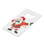 santa claus creditkaart flessenopener (Voorkant Gekanteld)