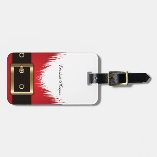 Santa Claus Custom Bagagelabel (Voorkant horizontaal)