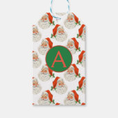 Santa Claus CUSTOM INITIAAL Cadeau Label Cadeaulabel (Voorkant)