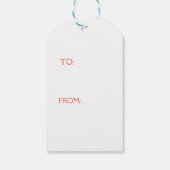 Santa Claus CUSTOM INITIAAL Cadeau Label Cadeaulabel (Achterkant)