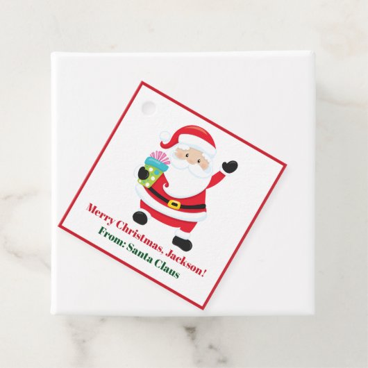 Santa Claus Custom Kinder kerstcadeau Bedankjes Labels (In situ)