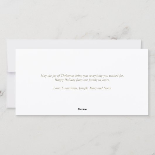 Santa Claus Custom Photo Feestdagenkaart (Achterkant)