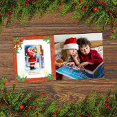  Santa Claus Custom Photo Feestdagenkaart