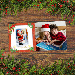 Santa Claus Custom Photo Feestdagenkaart